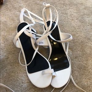 lace up sandal single toe strap- Celine knock off